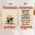 Personalized Best Sister Wine Tumbler - Gift Idea For Sister/Sibling - Back Off I Have A Crazy Sister
