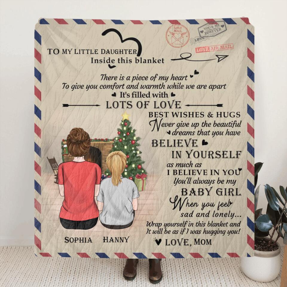 Personalized Letter Quilt/Fleece Blanket - Gift for Little Girl/Daughter