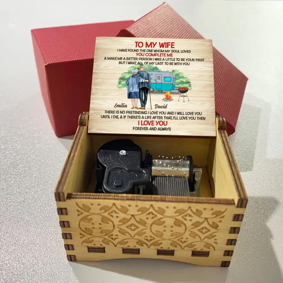 Personalized Old Couple Music Box - Mother's Day/Anniversary Gift Idea From Husband - To My Wife
