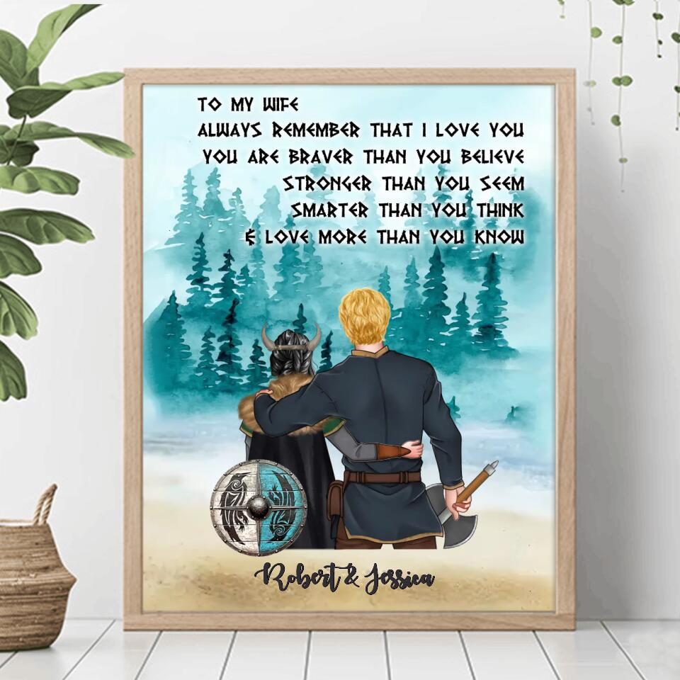 Personalized To My Wife Unframed Vertical Poster - Gift Idea For Wife From Husband - I Love You More Than You Know