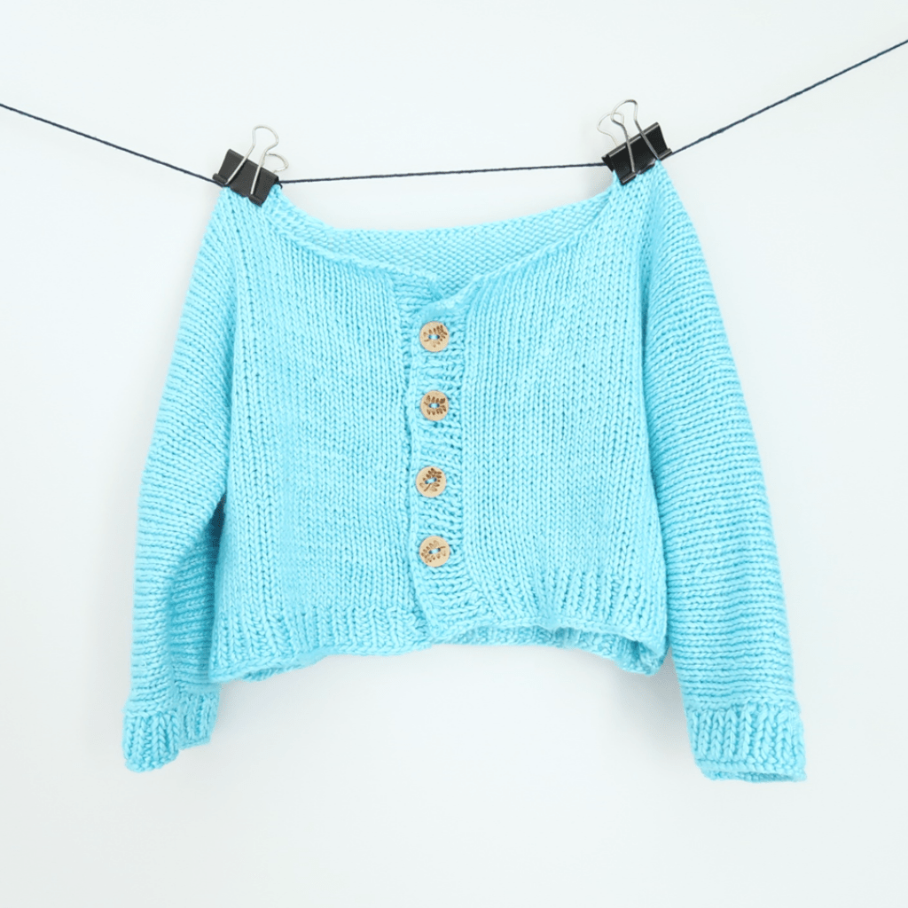 Cotton Candy Baby Cardigan Knitting Kit: DIY Soft Yarn Project