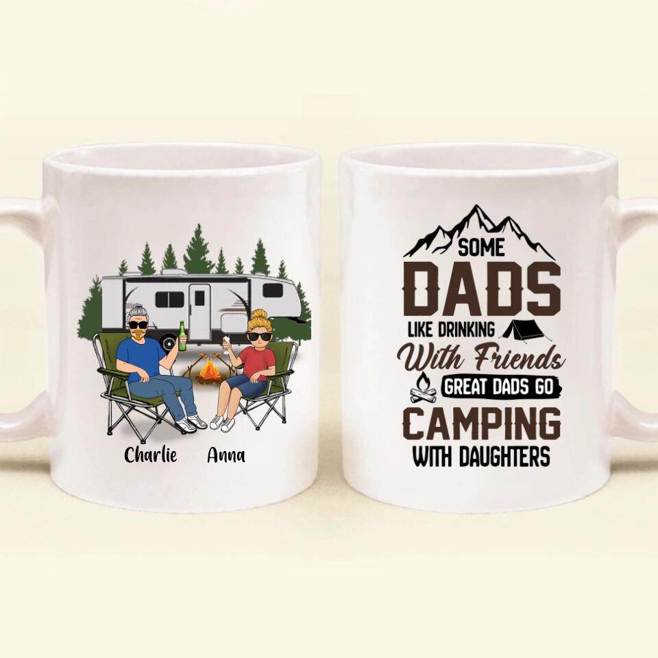 Personalized Dad & Daughter Mug - Gift Idea For Father's Day - Great Dads Go Camping With Daughters