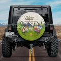 Personalized Camping Spare Tire Cover - Up to 4 People and 2 Pets - Gift Idea For Couple/Camping/Dog/Cat Lovers - Welcome To Our Campsite