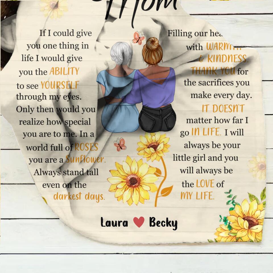 Personalized To My Beautiful Mom Fleece Throw Blanket/Quilt - Gift Idea For Mother's Day - You Will Always Be The Love Of My Life