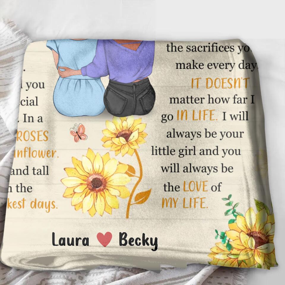 Personalized To My Beautiful Mom Fleece Throw Blanket/Quilt - Gift Idea For Mother's Day - You Will Always Be The Love Of My Life