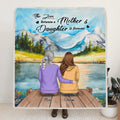 Personalized Mother & Daughter Fleece Blanket - Gift For Mother's Day - The Love Between A Mother & Daughter Is Forever