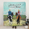 Personalized Riding Horse Blanket - Best Gift For Couple, Horse Lovers - La vie est meilleure avec les chevaux