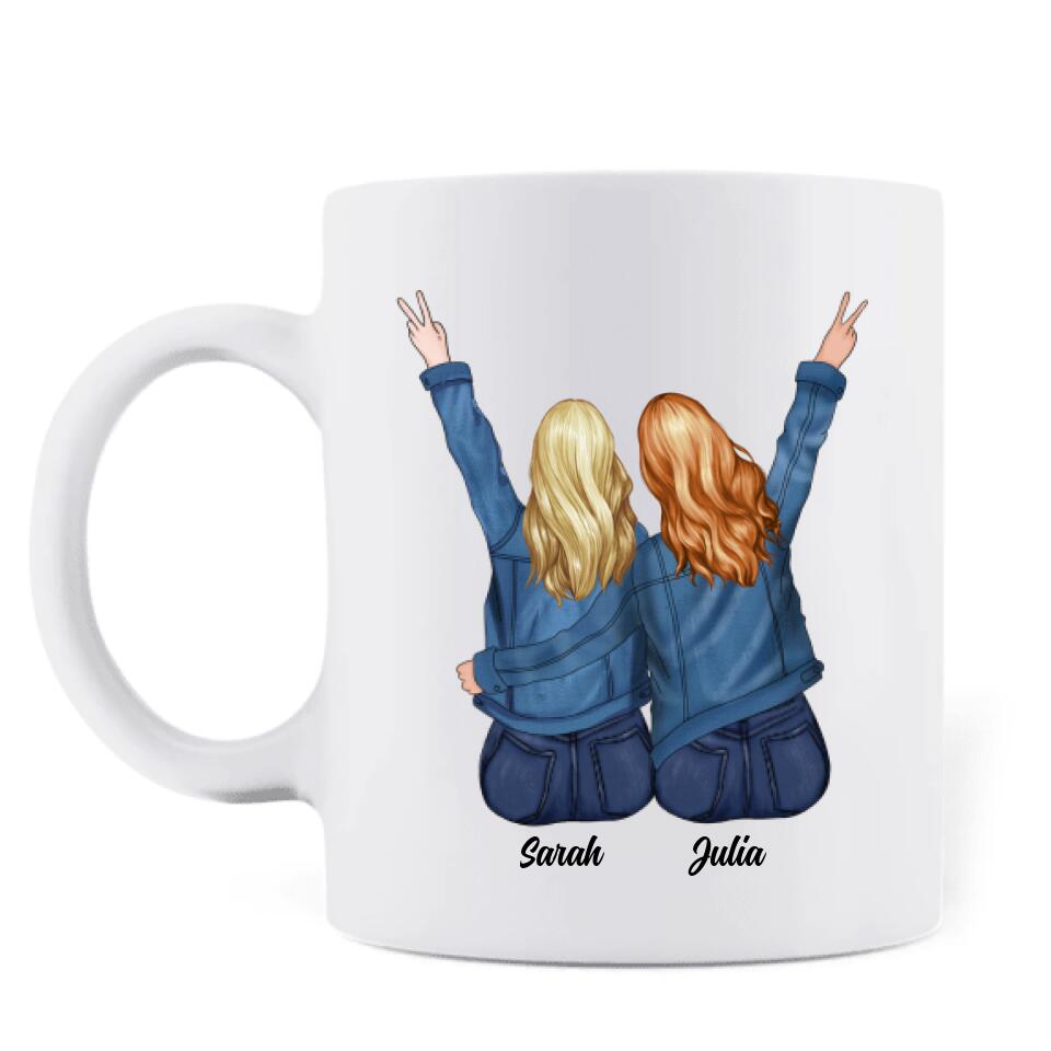 Personalized Best Friend Gifts Coffee Mug - 2 Besties Mug - Soul Sister - QLUG58