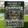 Personalized Bear Camping Metal Sign - Two Bears - Best Gift For Camping Lovers - Welcome To The Simpson's - FVNHR8