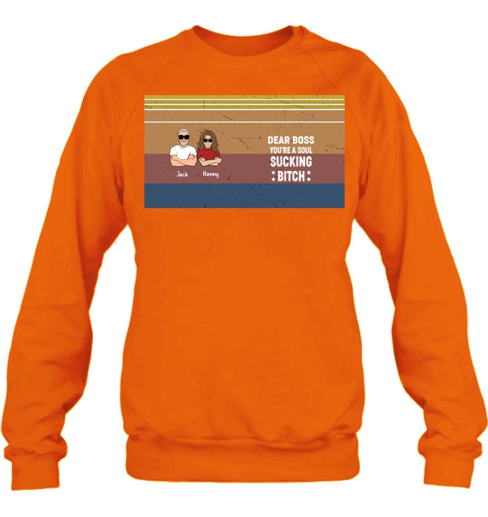 Personalized Dear Boss T-Shirt/Long Sleeve/Hoodie/Sweatshirt - Best Gift Idea For Friends - Dear Boss Thanks For Being My Boss