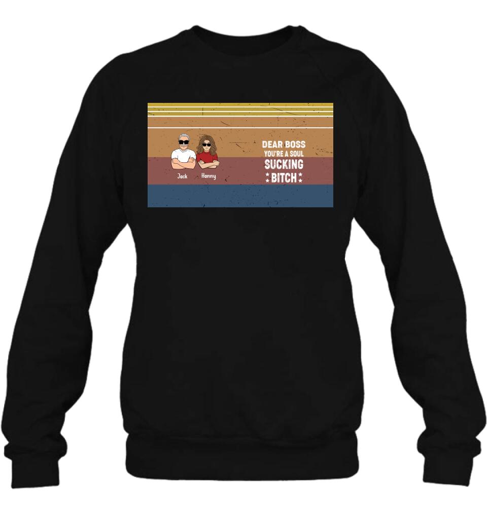 Personalized Dear Boss T-Shirt/Long Sleeve/Hoodie/Sweatshirt - Best Gift Idea For Friends - Dear Boss Thanks For Being My Boss