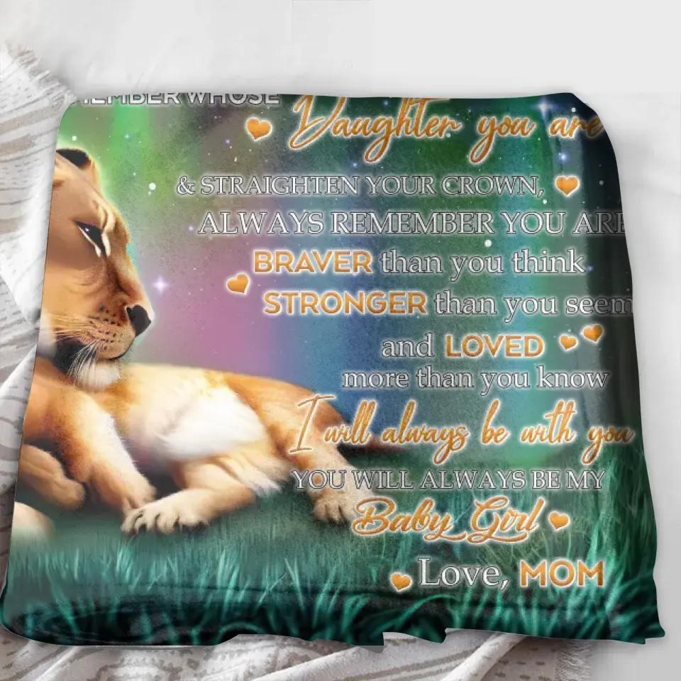 Personalized Mom Fleece Throw Blanket/Quilt - Gift Idea From Mom To Son/Daughter - Never Feel That You Are Alone