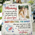 Custom Photo First Mother's Day Quilt/Fleece Throw Blanket - Gift Idea For Mom/Mother's Day - To My Mommy