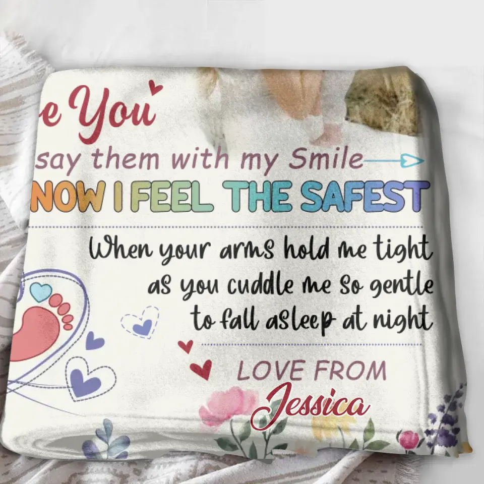 Custom Photo First Mother's Day Quilt/Fleece Throw Blanket - Gift Idea For Mom/Mother's Day - To My Mommy