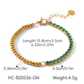 18k Gold-colored Stainless Steel Zircon Bracelet That Wont Fade