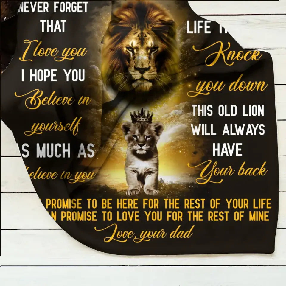 To My Daughter Fleece Throw Blanket & Quilt - Gift Idea From Dad To Daughter - Never Forget That I Love You