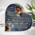 Personalized Lion Acrylic Plaque - Gift Idea For Mother's Day/Father's Day - Never Forget How Much I Love You