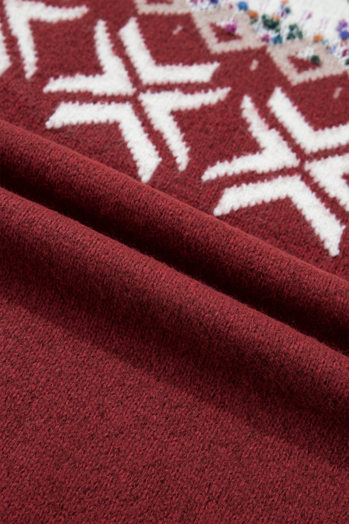 Christmas Geometric Fair Isle Raglan Sweater