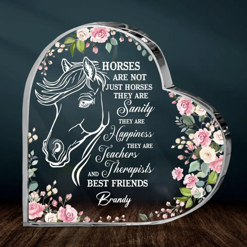 Personalized Horse Acrylic Plaque - Gift Idea For Horse Lovers - Horses Are Not Just Horses They Are Sanity They Are Happiness