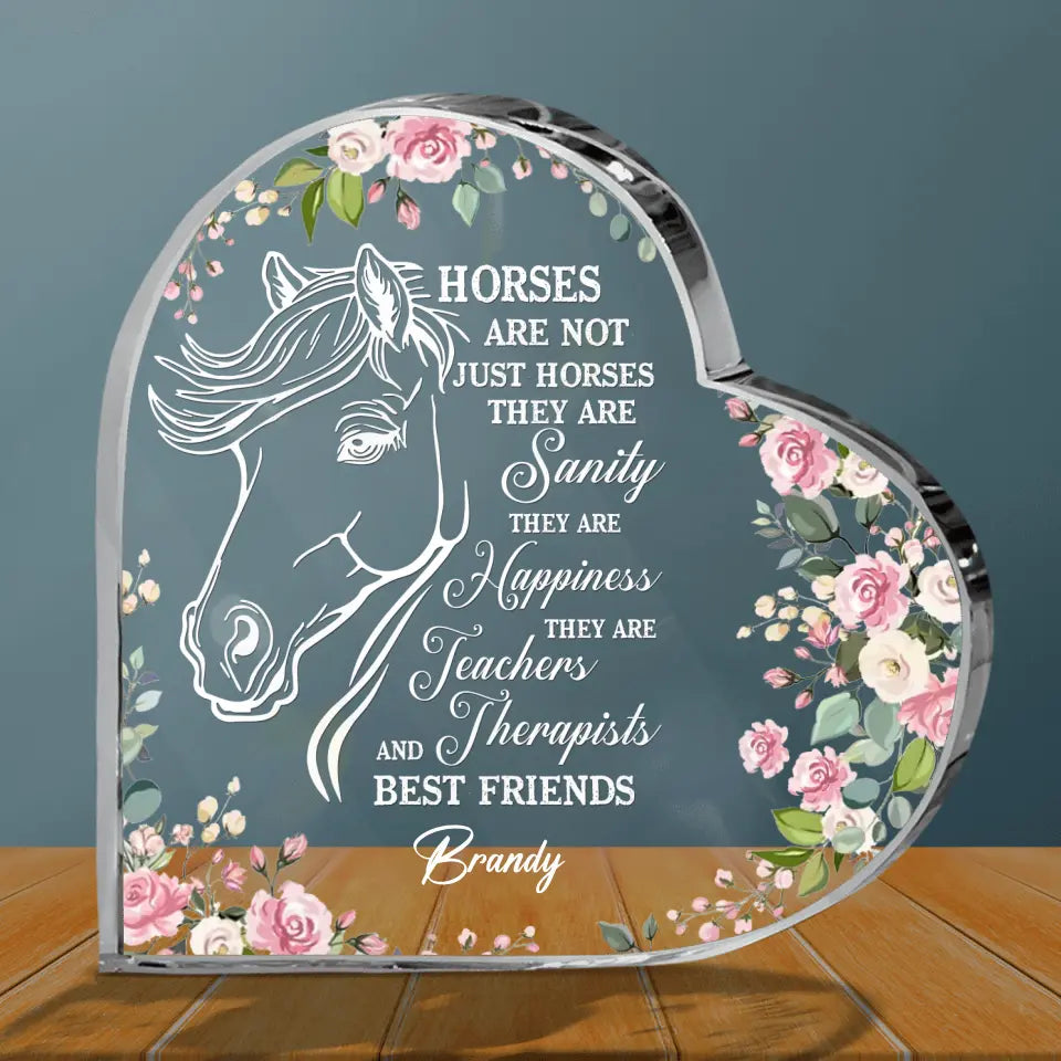 Personalized Horse Acrylic Plaque - Gift Idea For Horse Lovers - Horses Are Not Just Horses They Are Sanity They Are Happiness