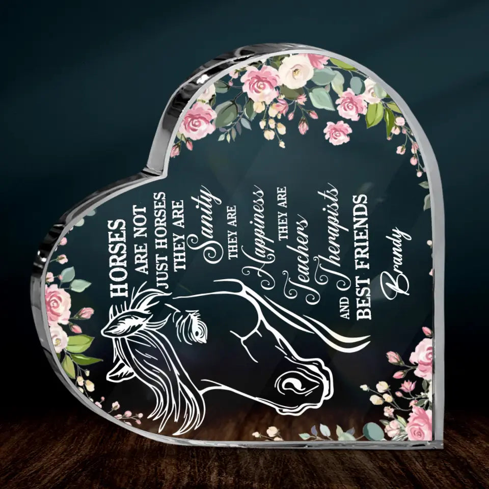 Personalized Horse Acrylic Plaque - Gift Idea For Horse Lovers - Horses Are Not Just Horses They Are Sanity They Are Happiness