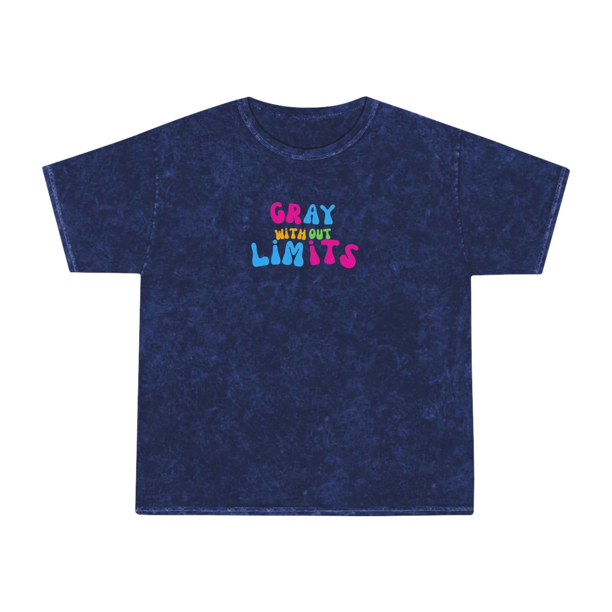 Unisex Mineral Wash T-Shirt - Retro Streetwear Crew Neck Tee