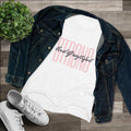 Women's Triblend Casual Minimalist T-Shirt in Gray, Pink, Black