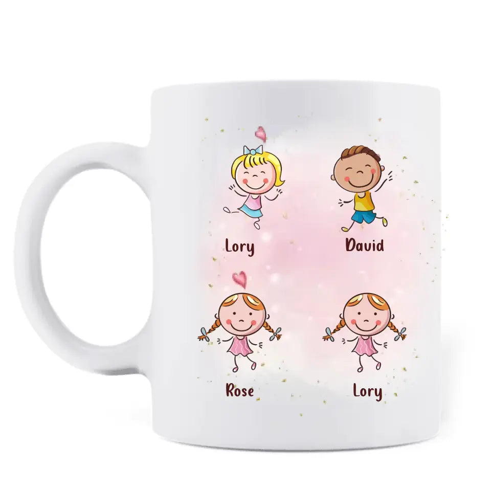 Personalized Grandma Mug - Up to 4 Kids - Mother's Day Gift For Grandma - I Never Dreamed I'd Be This Crazy Grandma With The Cutest Grandkids Ever