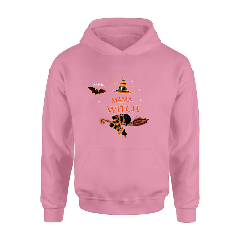Personalized Halloween Bat T-shirt/Hoodie/Sweatshirt/Long Sleeve - Up to 6 Bats - Best Gift For Halloween Day, Mother/Grandmother - Mama Witch - 80H9EN