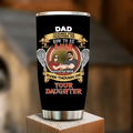 Personalized Dad & Daughter Tumbler - Father's Day Gift From Daughter - Thanks For Teaching Me How To Be A Man Even Though I'm Your Daughter