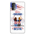 Custom Personalized Friend's 4th Of July Phone Case - Gift Idea For Friends/ Besties/ Sister On Independence Day - Up to 4 Girls - If Lost Or Drunk Please Return To Bestie - Case For Oppo/Xiaomi/Huawei