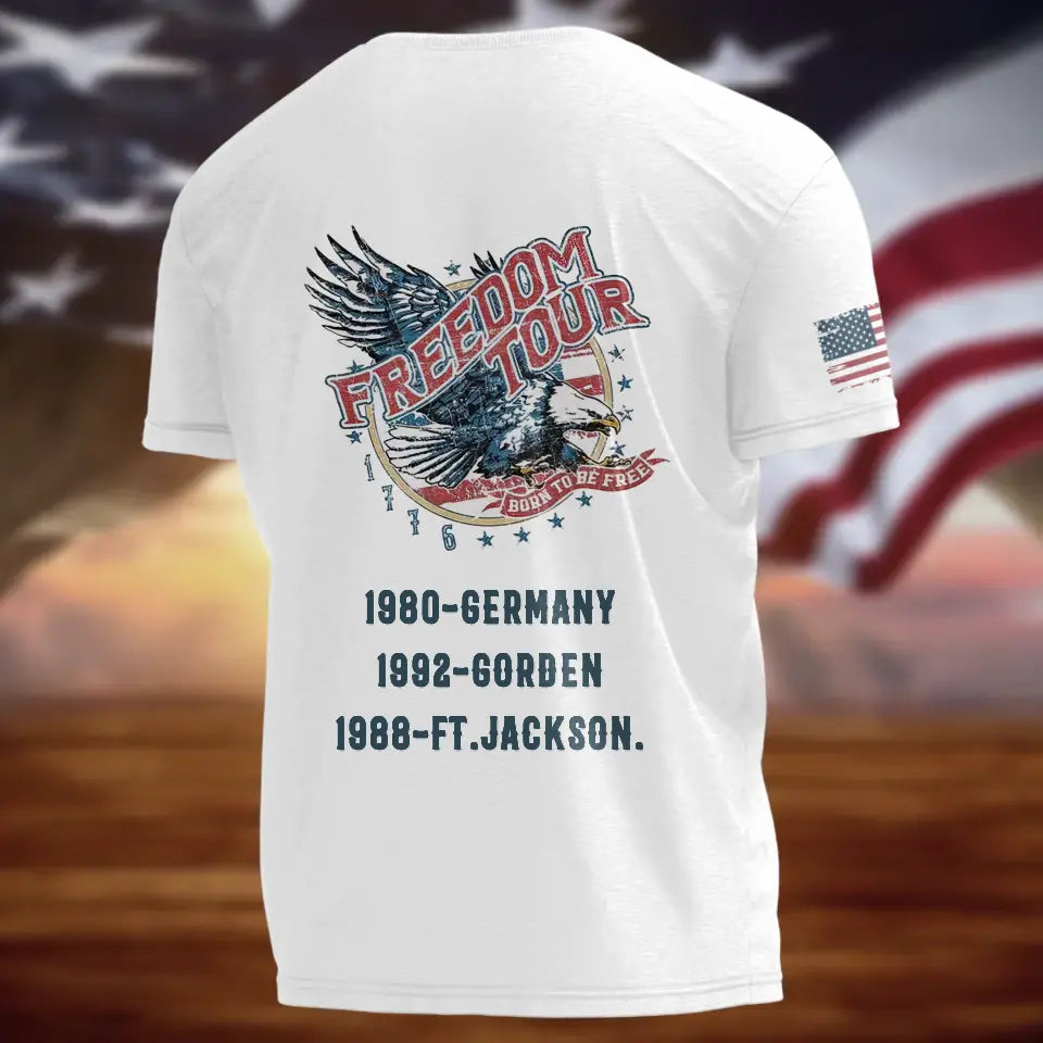 Personalized Patriot Veteran Shirt Freedom Tour - Gift Idea For Veteran/Independence Day