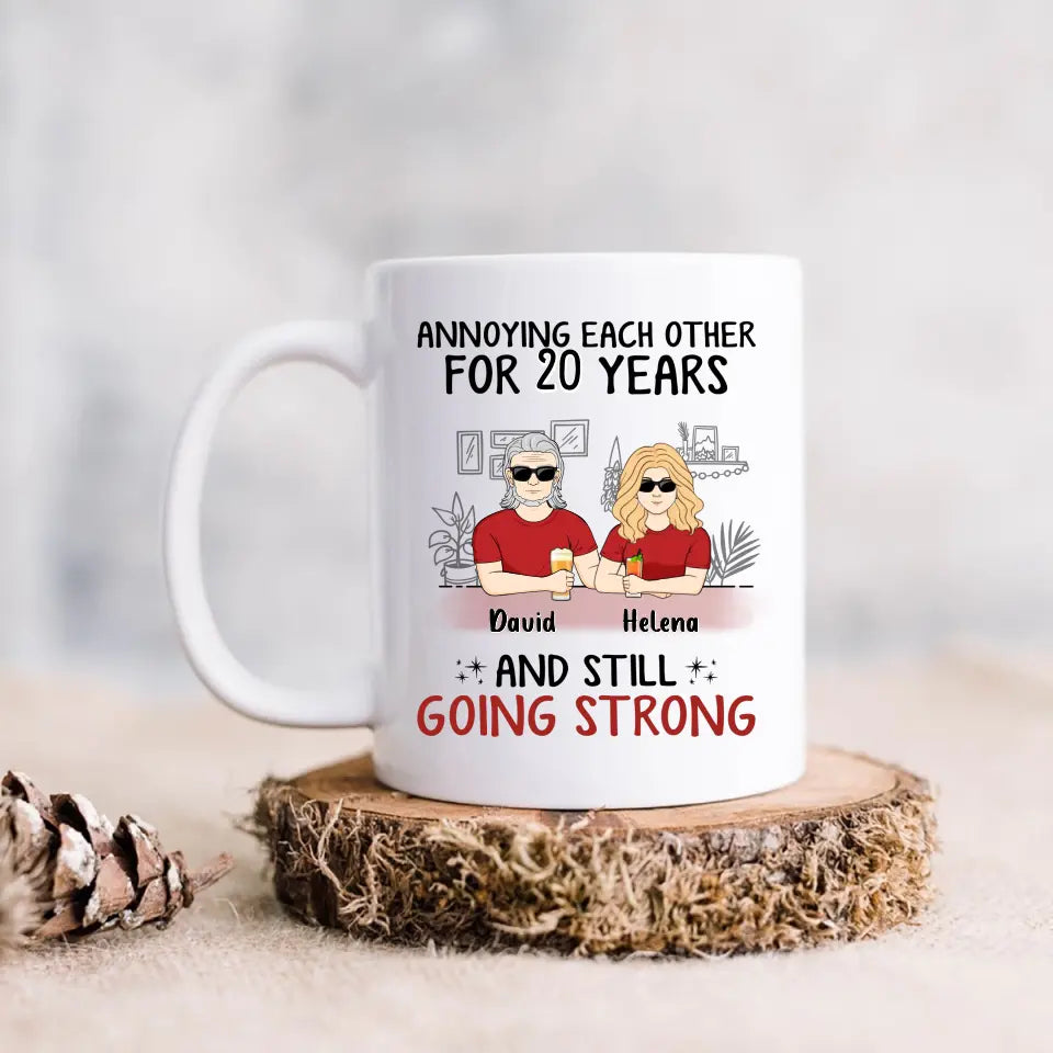 Personalized Couple Coffee Mug - Best Gift Idea For Couple/Husband/Father's Day - Annoying Each Other For 20 Years And Still Going Strong