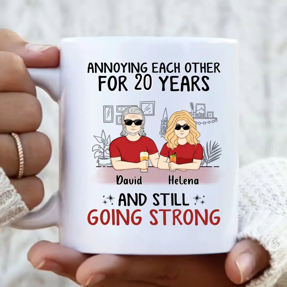 Personalized Couple Coffee Mug - Best Gift Idea For Couple/Husband/Father's Day - Annoying Each Other For 20 Years And Still Going Strong