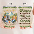 Personalized Camping Couple Wine Tumbler - Gift Idea For Camping Lover/Couple - Annoying Each Other For 20 Years And Still Going Camping Together