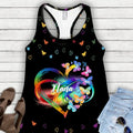 Personalized Grandma AOP Women's Racerback Tank Top - Gift Idea for Grandma/Nana/Mother - Up to 7 Kids Name