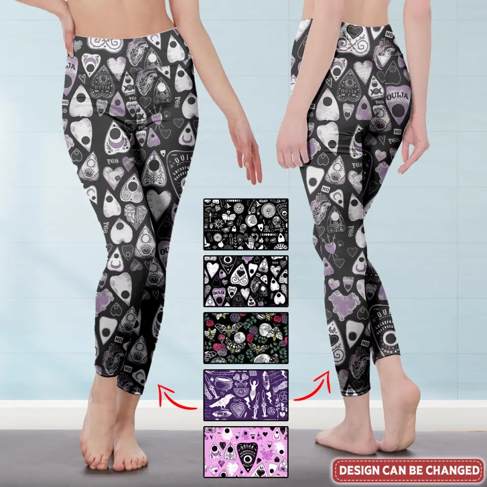 Witchy High Waisted Leggings for Fitness and Halloween Outfits - Image 5