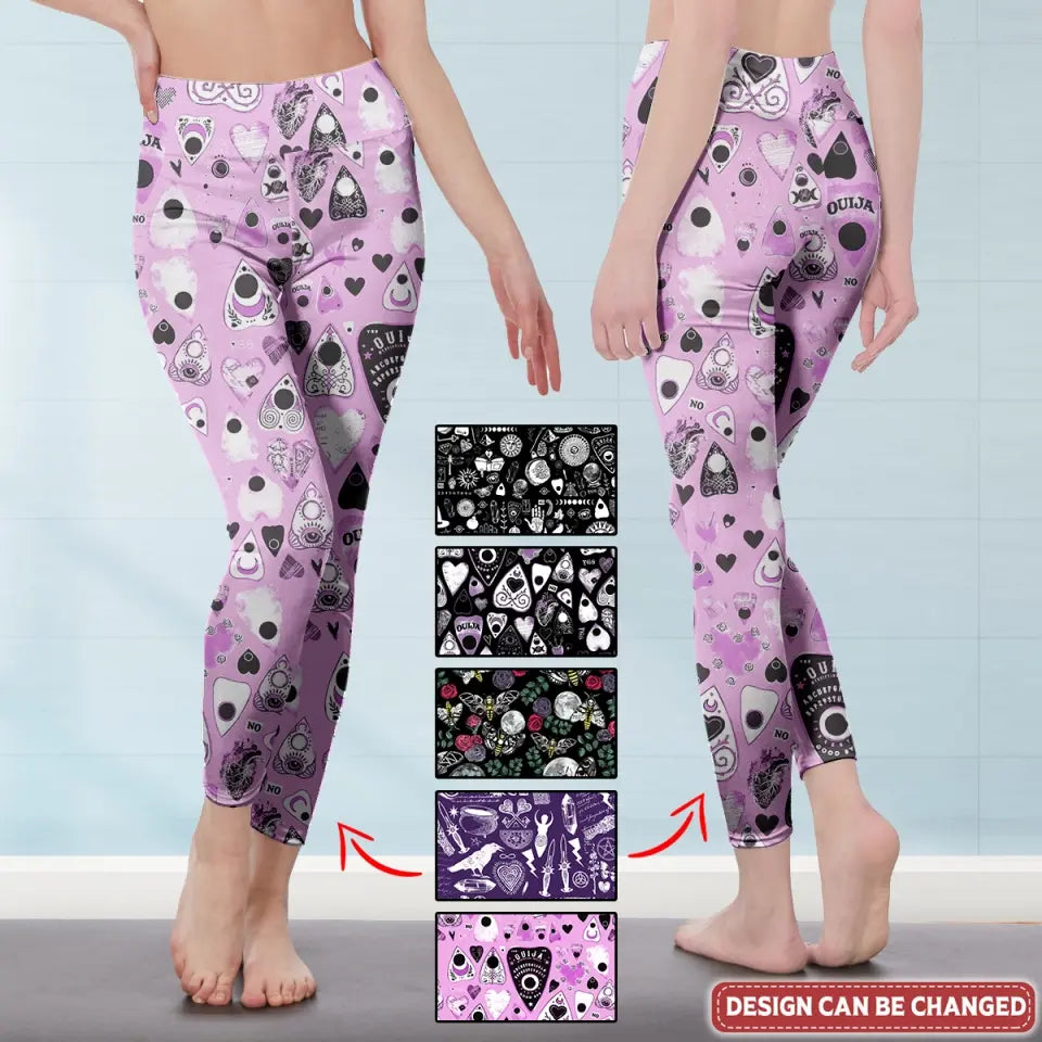 Witchy High Waisted Leggings for Fitness and Halloween Outfits - Image 6