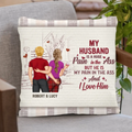Personalized Couple Pillow Cover - Gift Idea For Husband From Wife - My Husband Is A Huge Pain In The Ass