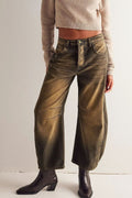 Blue Wide Leg Barrel Jeans with Functional Pockets - Image 14