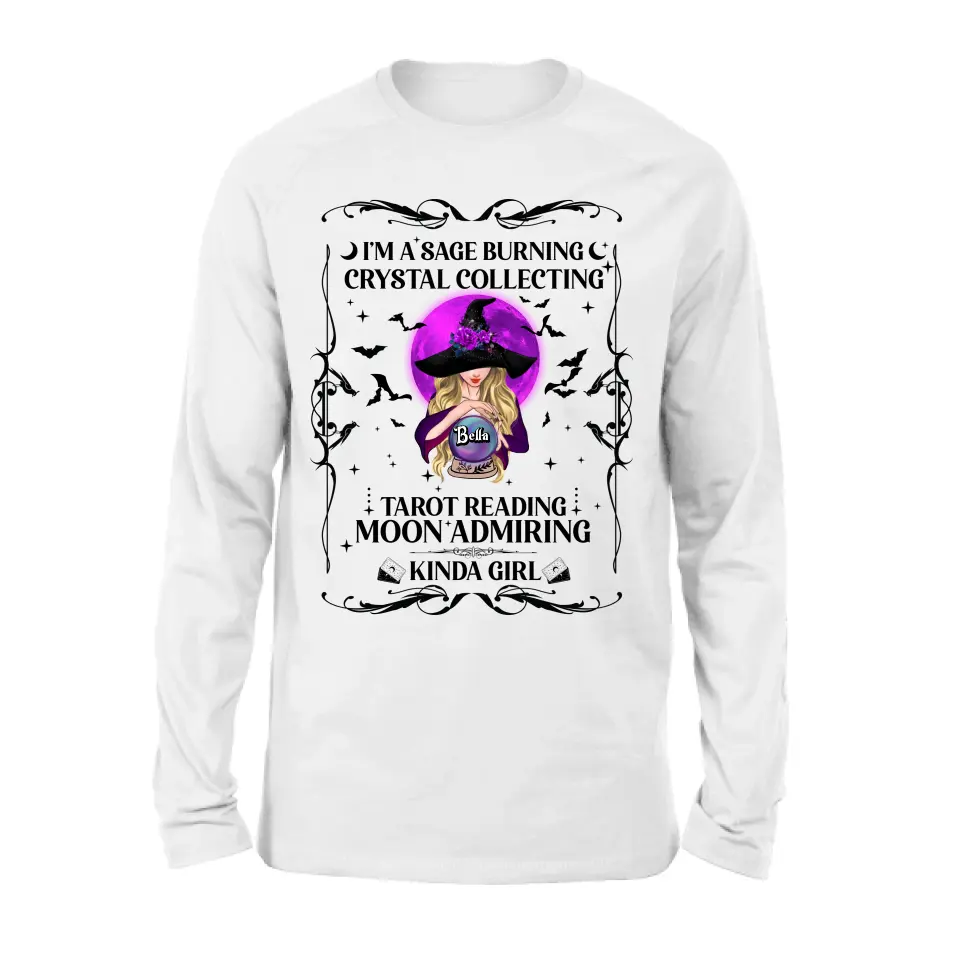 Witch Graphic T-Shirt Crystal Collector Tarot Reading Halloween - Image 6
