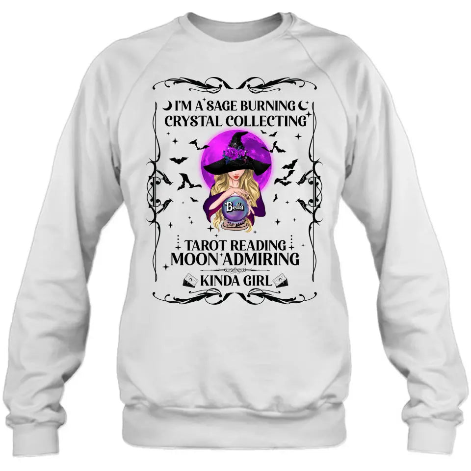 Witch Graphic T-Shirt Crystal Collector Tarot Reading Halloween - Image 12