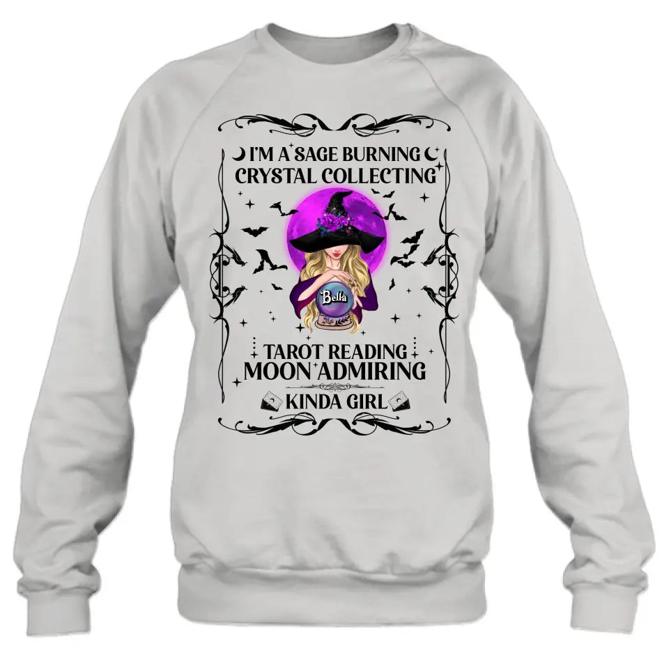 Witch Graphic T-Shirt Crystal Collector Tarot Reading Halloween - Image 14