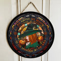 Personalized Witch Circle Door Sign - Gift Idea For Halloween/Wicca Decor/Pagan Decor - As Above So Below As Within So Without As The Universe So The Soul