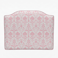 Delia classic floral fabric headboard in pastel colors for a bedroom setting
