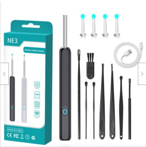 Wireless Ear Otoscope with Camera - HD Ear Wax Removal Tool Kit