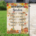 Personalized Grandma Flag Sign - Gift Idea For Grandma - Up to 10 Kids - Grandma's Garden