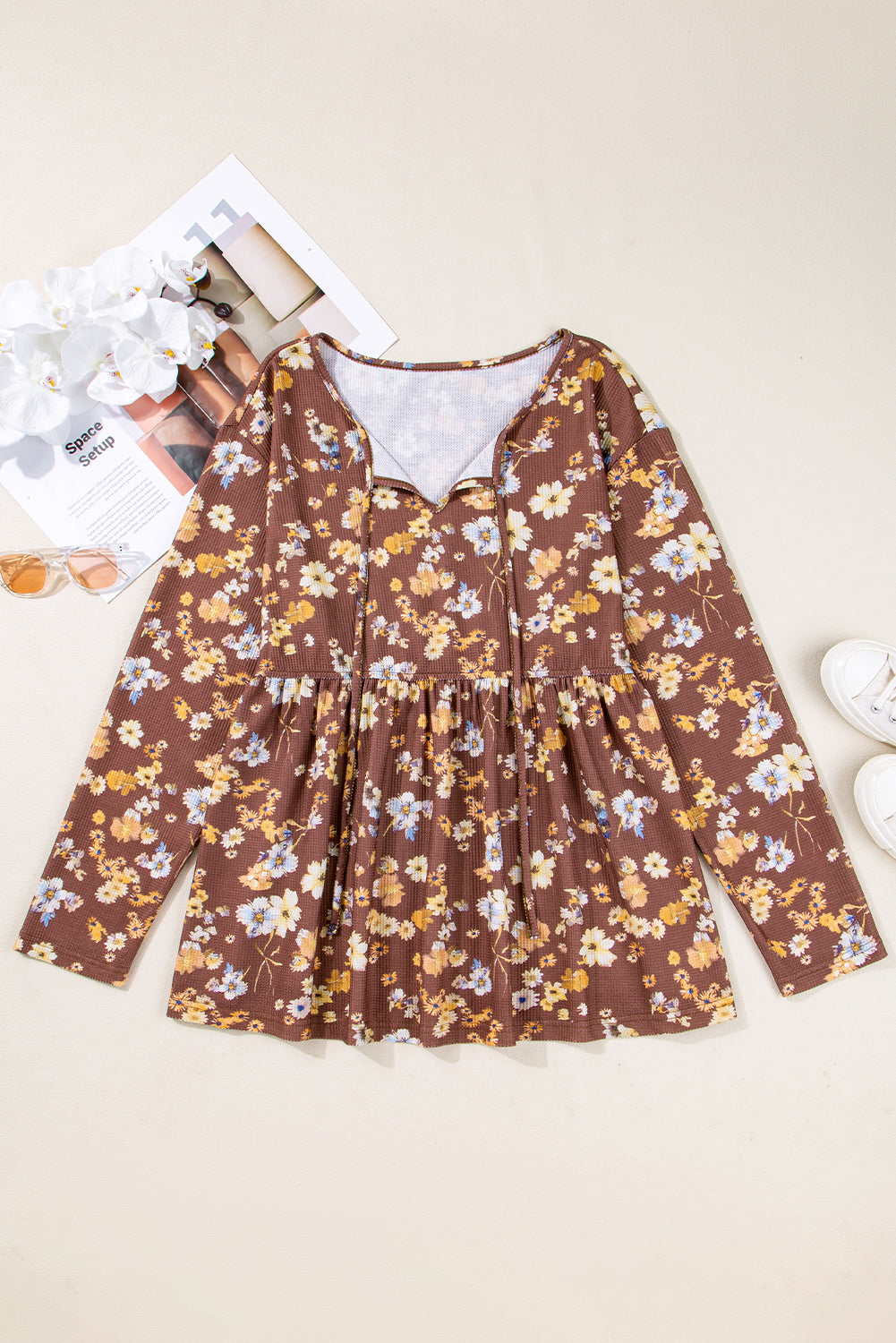 Skye Sleeve Babydoll Blouse Long Sleeve PLUS Top