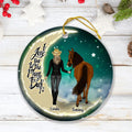 Personalized Horse Girl Ornament - Christmas Gift Idea for Horse Lovers - I Love You To The Moon & Back