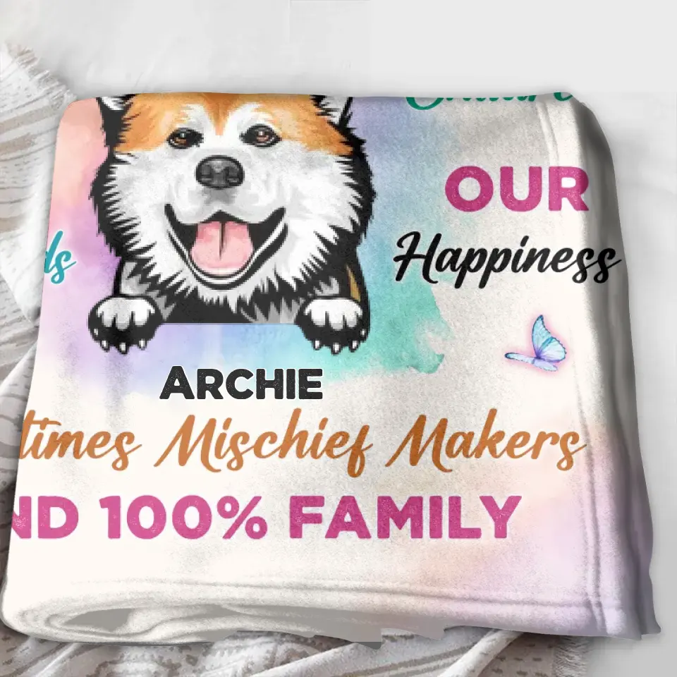 Personalized Dog Fleece Throw Blanket/Quilt/Pillow Cover - Gift Idea For Dog Lovers - Dogs Are Our Friends Our Bodyguards